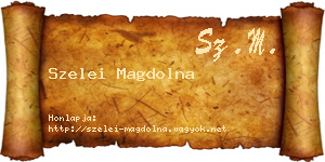 Szelei Magdolna névjegykártya
