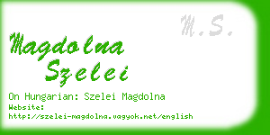 magdolna szelei business card